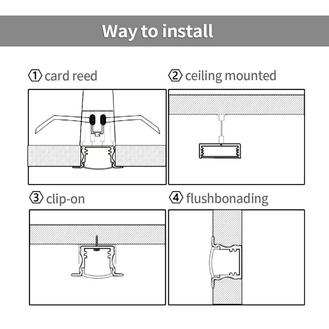 Profile Lighting in Ceiling LED Ceiling Light Non-Brands Ceiling Linear Light Profile