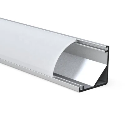 PMMA Opal Cover Cabinet Garde-robe 1/2m Corner Light LED Profile Aluminium Channel