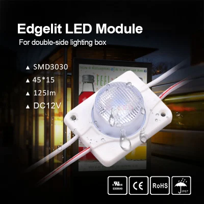 125lm 1.5W IP67 12V Panneau d'Affichage 32X29X15mm SMD3030 Edgelit LED Modules Lumière