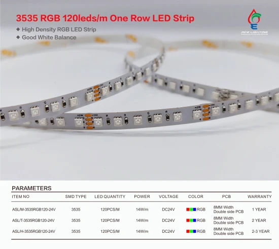 Bande LED SMD3535RGB à changement de couleur RVB flexible