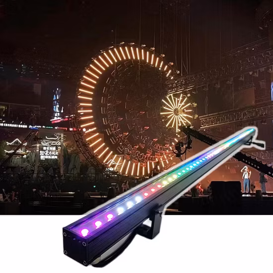 Contour de bâtiment extérieur allumant le profil en aluminium 15W RVB DMX barre linéaire LED mince pour la lumière de façade