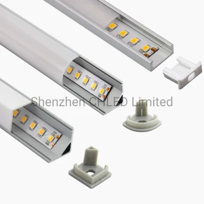 1506 2206 Aluminium U Slot et V Slot Profile Aluminium pour barre d'éclairage linéaire à LED rigide